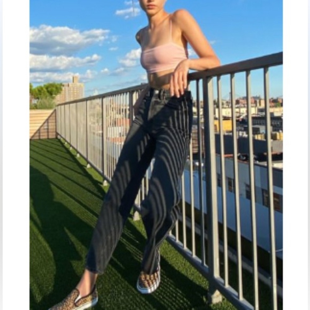 Urban Outfitters BDG High Waisted Wide Leg Jean color washed black